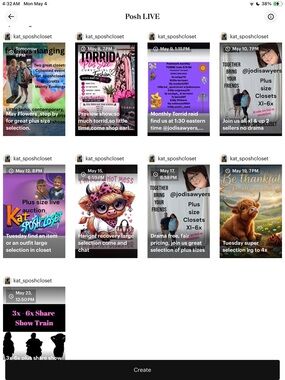Upcoming shows updated with changes